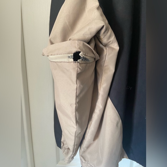 Ping Men’s Longsleeved zippered shortsleeve Tan/Black 3/2 zipper windbreakerXXXL - Picture 5 of 6